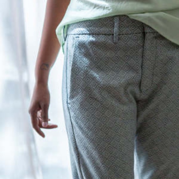Erica Tanov Hudson Cotton Jacquard Pants - Quartz, 30 - Picture 1 of 11